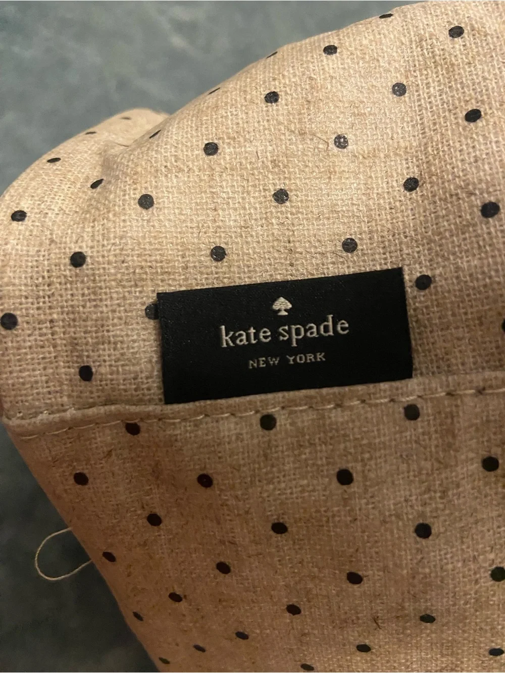 kate spade Beige Polka Dot Toiletry Bag or lunch box